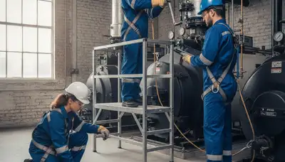 San Antonio plumber repairing a home boiler for reliable boiler service in San Antonio, TX
