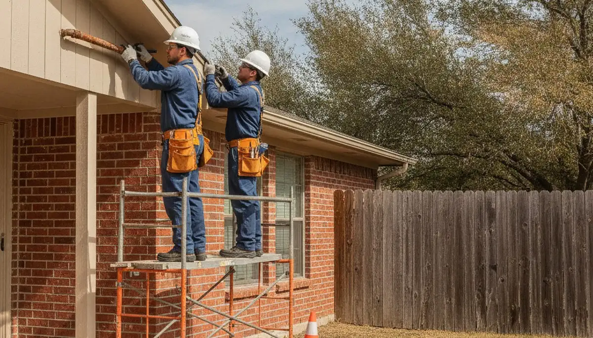 San Antonio, TX plumber repairing a leak for residential plumbing service