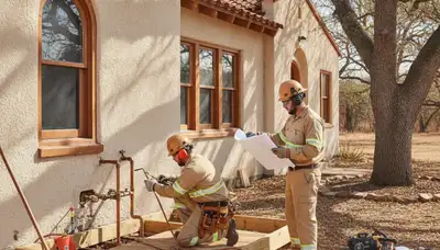 San Antonio, TX plumber repairing a leak for a local plumbing service