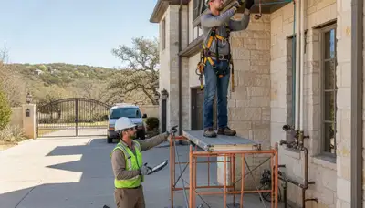 San Antonio, TX plumber repairing a plumbing fixture for residential service