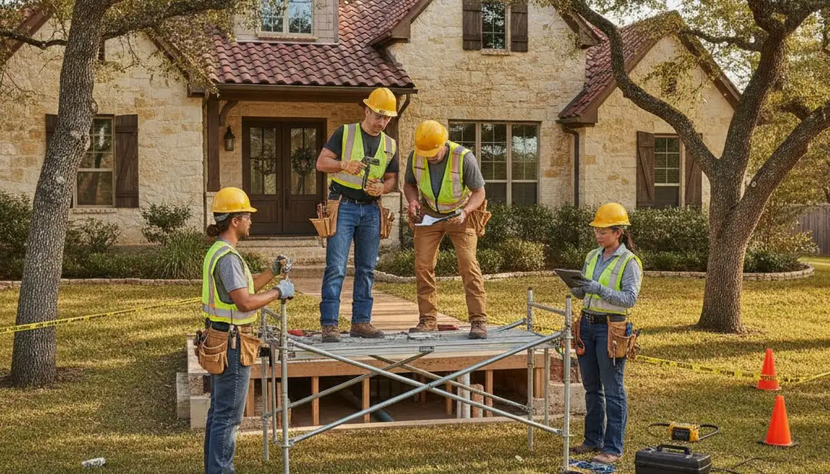 San Antonio, TX plumber repairing a leak for residential plumbing service