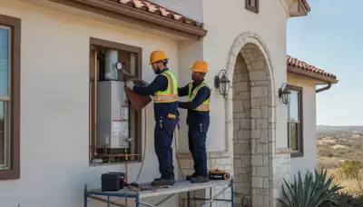 San Antonio, TX plumber repairing a pipe for residential plumbing service