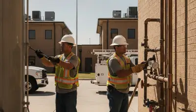 Plumber repairing a leak in San Antonio, TX for plumbing repair service