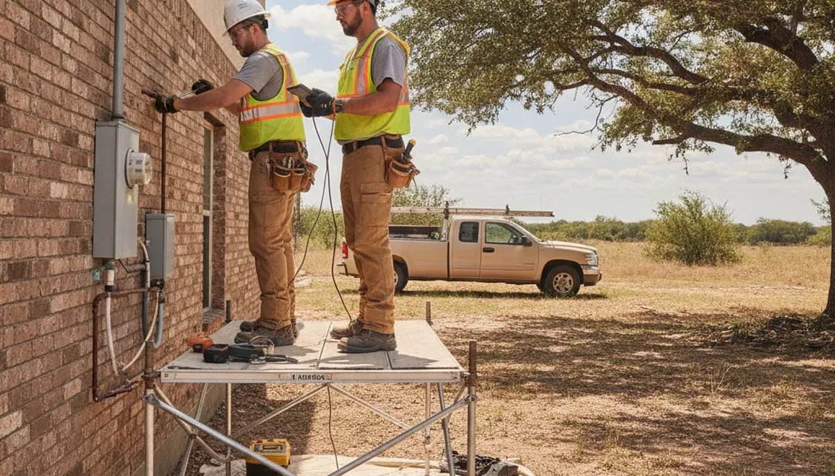 Plumber repairing pipes in San Antonio, TX for residential plumbing service