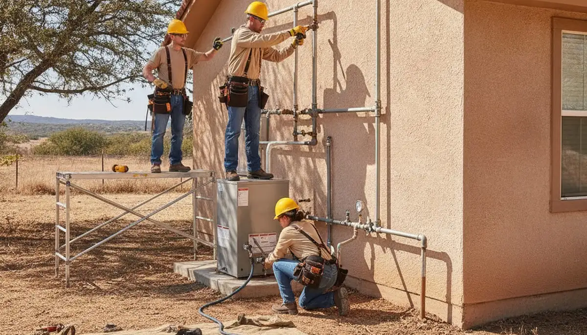 San Antonio TX plumber repairing a leak for reliable plumbing service