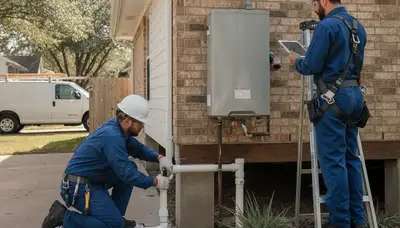 San Antonio, TX plumber repairing a leak for a local plumbing service call