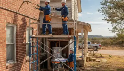San Antonio TX plumber repairing a residential pipe leak for plumbing service