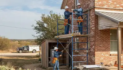 San Antonio TX plumber repairing a leaking pipe for residential plumbing service