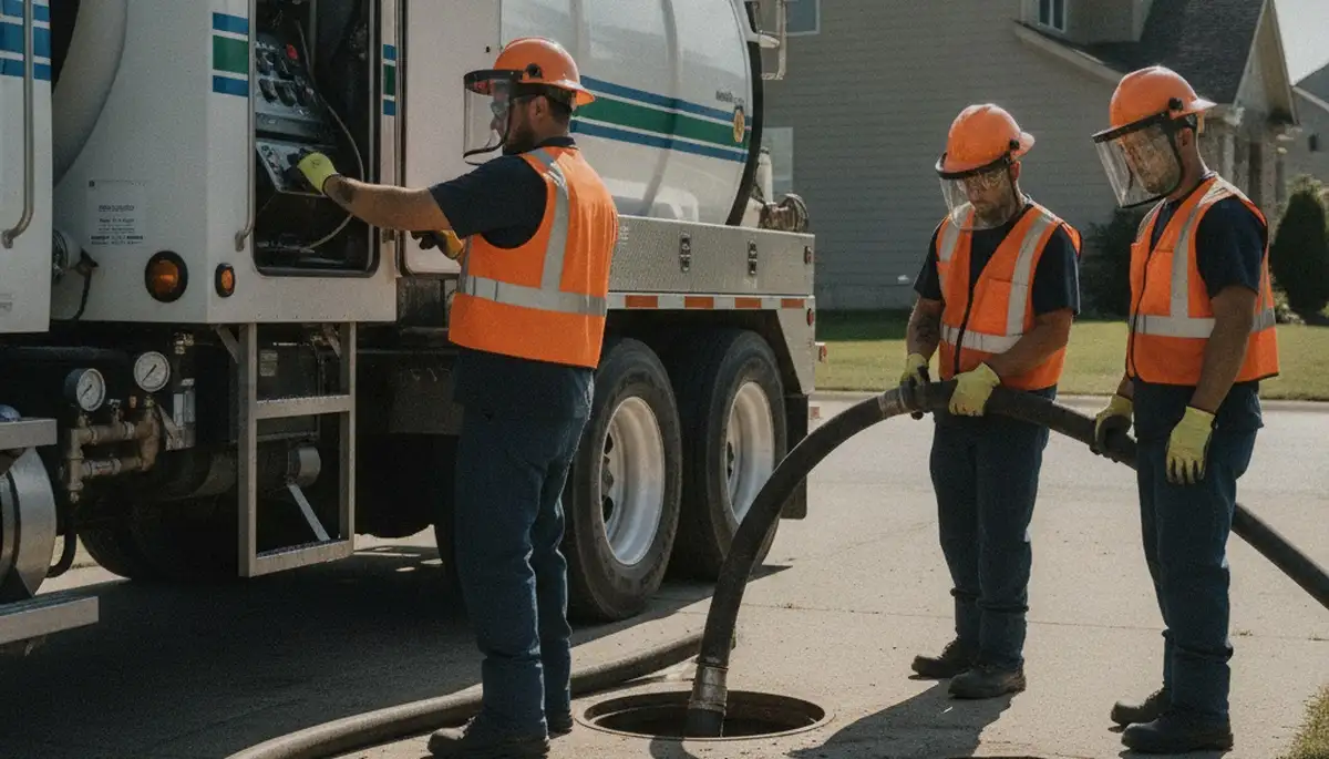 San Antonio, TX plumber pumping septic tank for reliable residential septic service