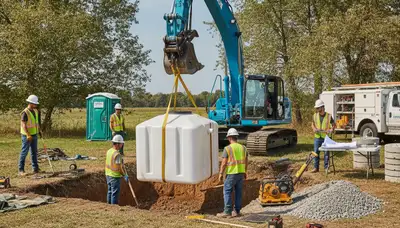 Septic tank installation for San Antonio, TX homes by On Call Plumbers, built for local soil and rainfall