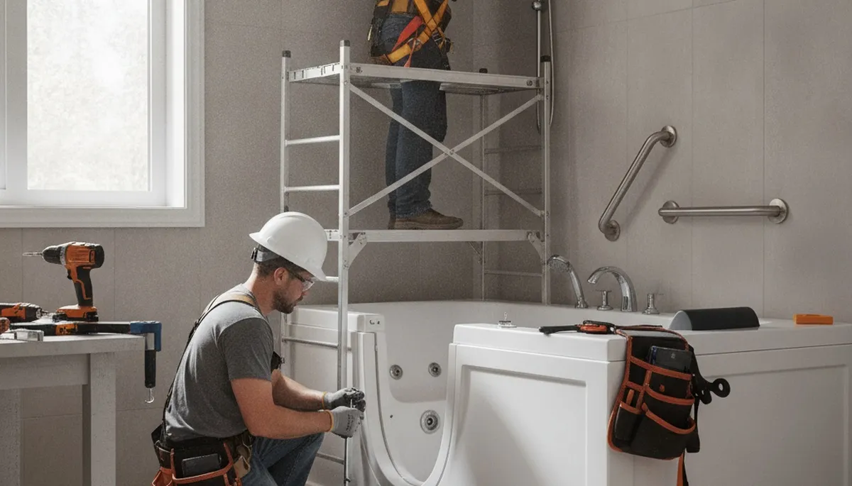 Walk-in tub installation for San Antonio, TX homeowners by On Call Plumbers