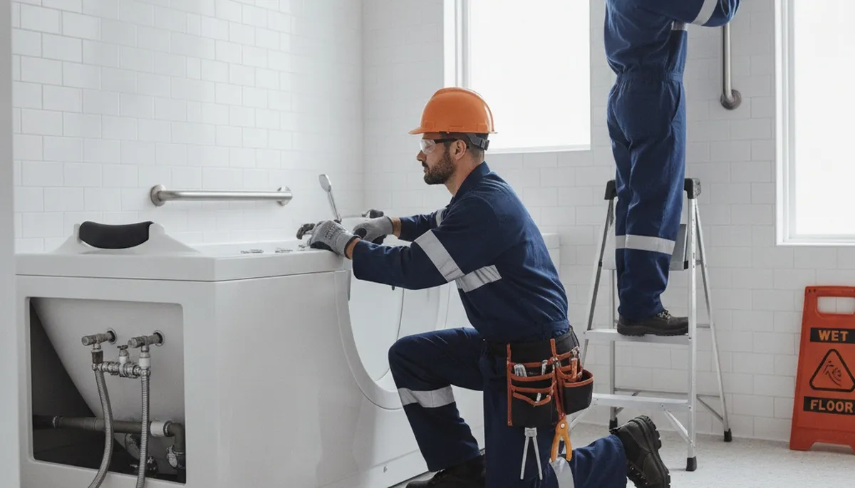 Walk-in tub installation for San Antonio, TX homes by professional plumbers
