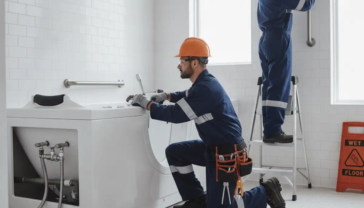 Walk-in tub installation for San Antonio, TX homes by professional plumbers