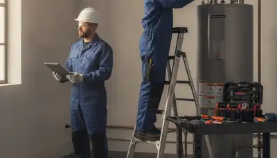 San Antonio plumber repairing a home water heater for reliable hot water service